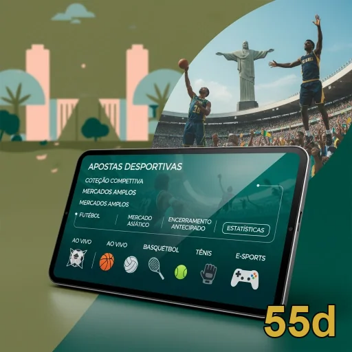 Apostas esportivas ao vivo com altos bônus na 55d.