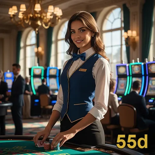 Acesso seguro ao cassino online 55d com dealers ao vivo.