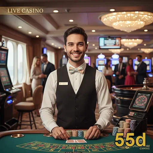 Jogador usando celular em mesa VIP de cassino ao vivo