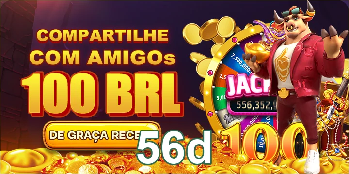 Tela do app 56d com acesso rápido a jogos e serviços VIP.