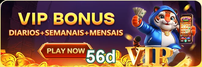 Imagem da interface do 56d destacando serviços VIP e slots rápidos.